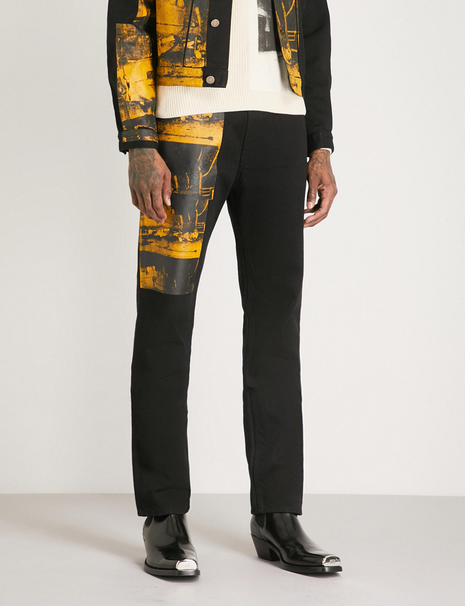CALVIN KLEIN 205W39NYC Andy Warhol Print Relaxed-fit Straight Jeans in  Black for Men | Lyst