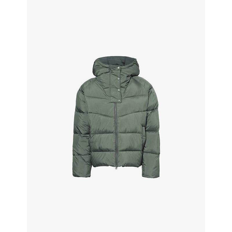 Puffer Jacket Chevron Recycled Nylon Hooded Coat Eileen Fisher