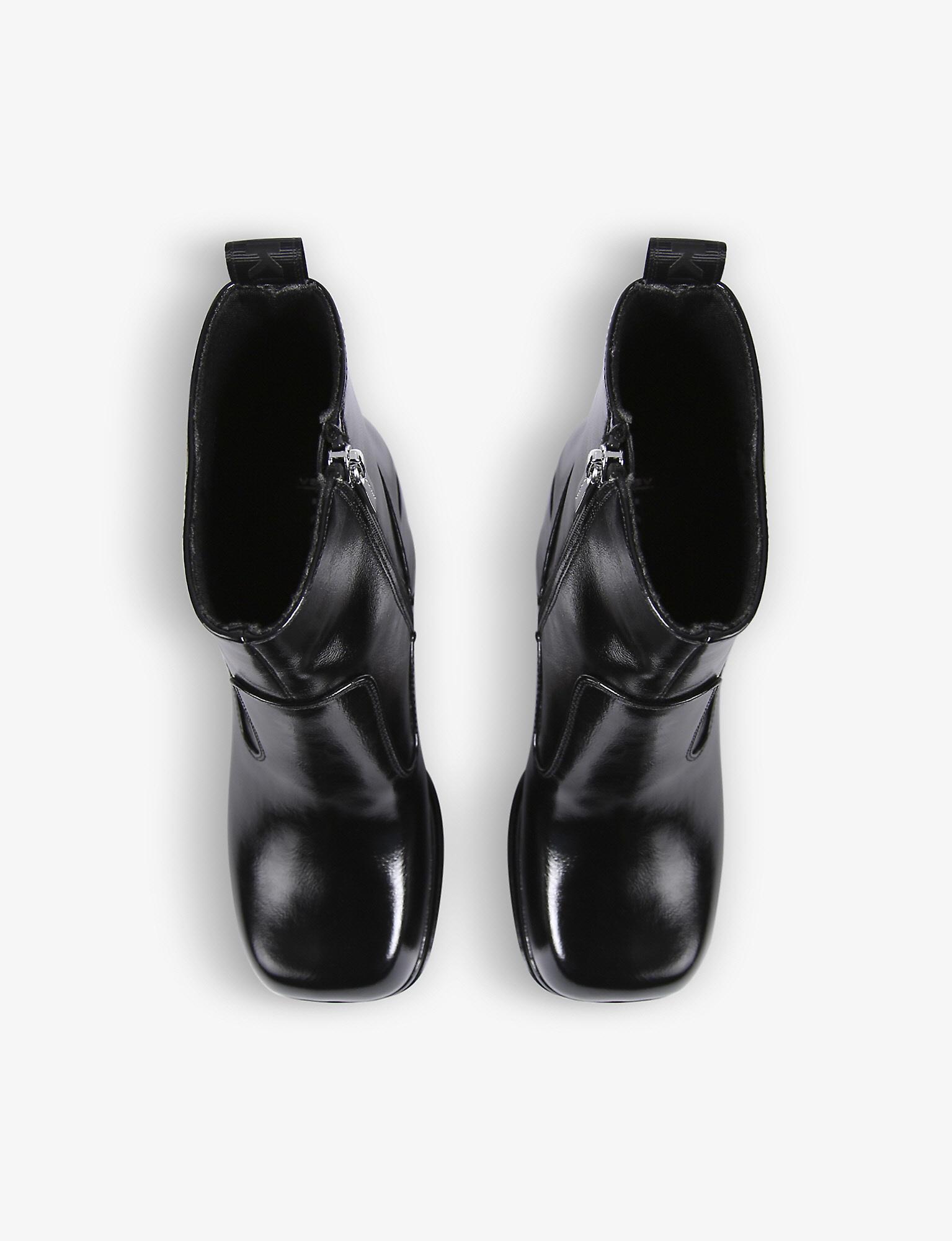 Kurt Geiger Woven Ankle Boots in Black 