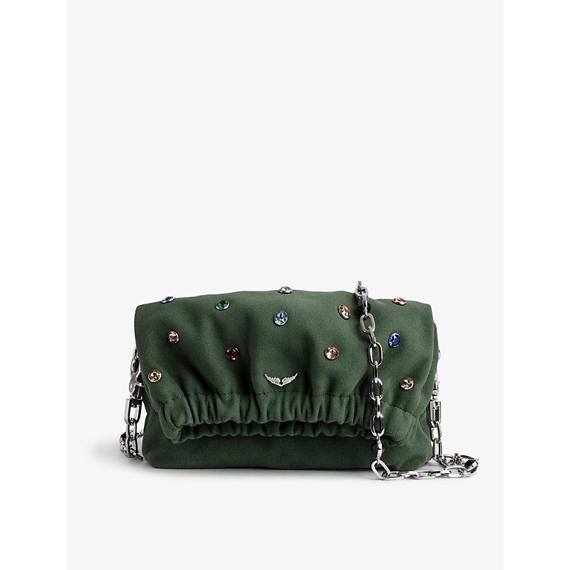 Rock leather crossbody bag Zadig & Voltaire Green in Leather