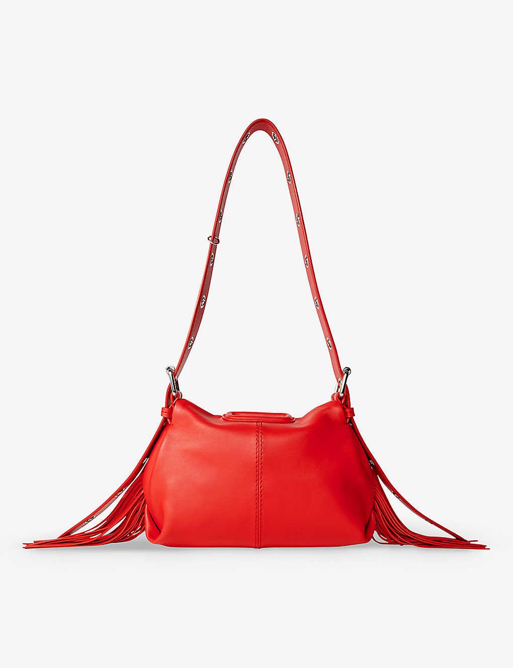 Maje red shop bag