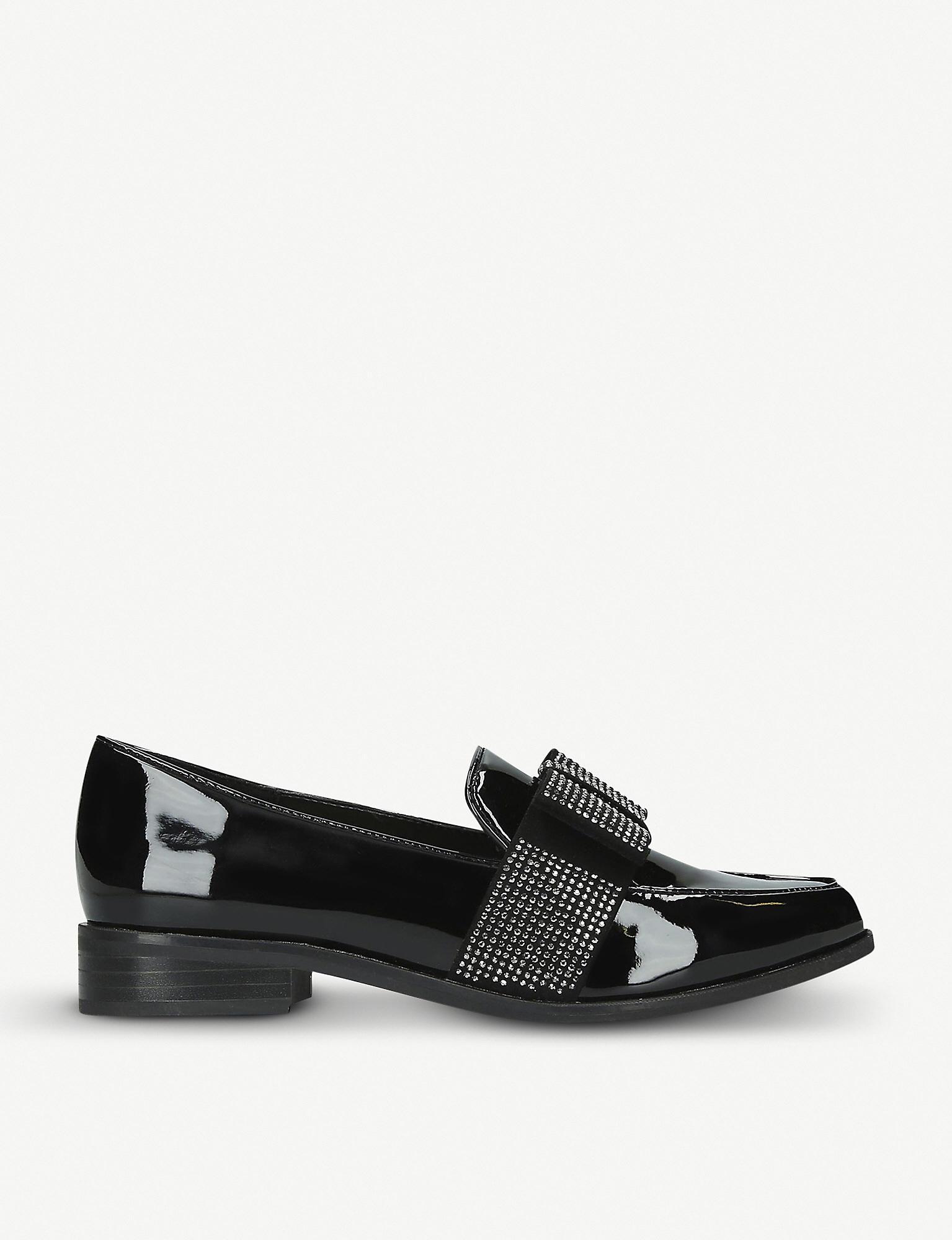 black crystal loafers