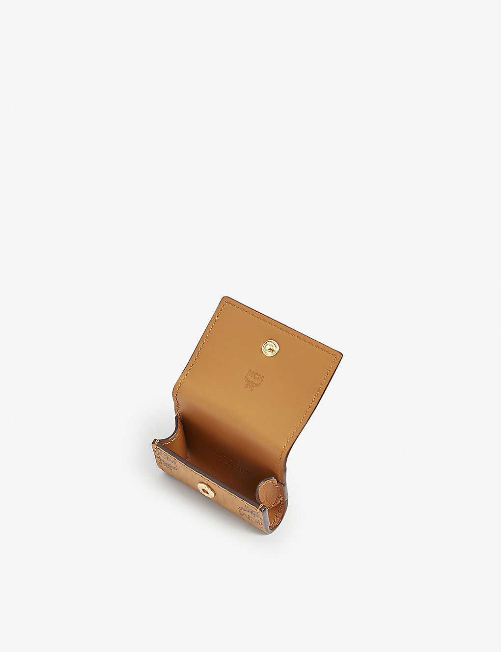 MCM Cognac Visetos Coated-canvas Airpod Pro Keyring Case | Lyst