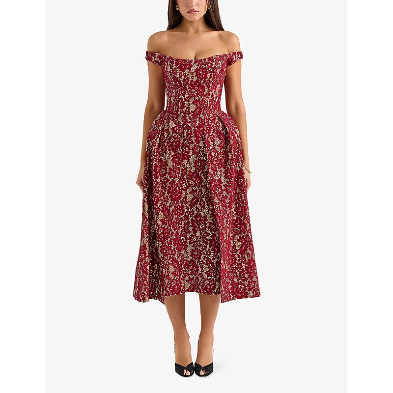 chinese dress ladies Off Shoulder Floral Lace Maxi Dress main image 1