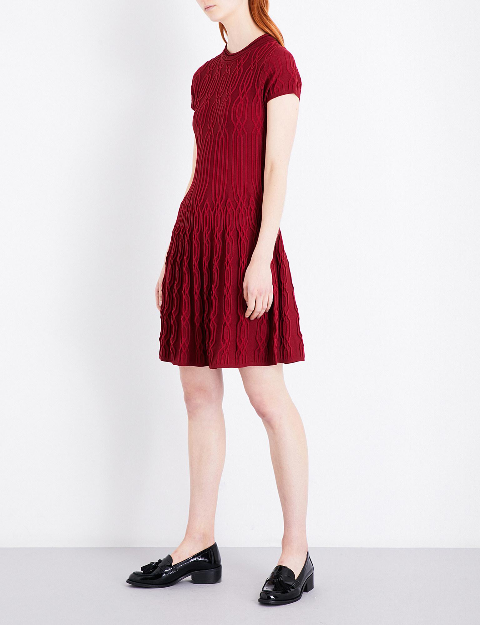 a line knit dress