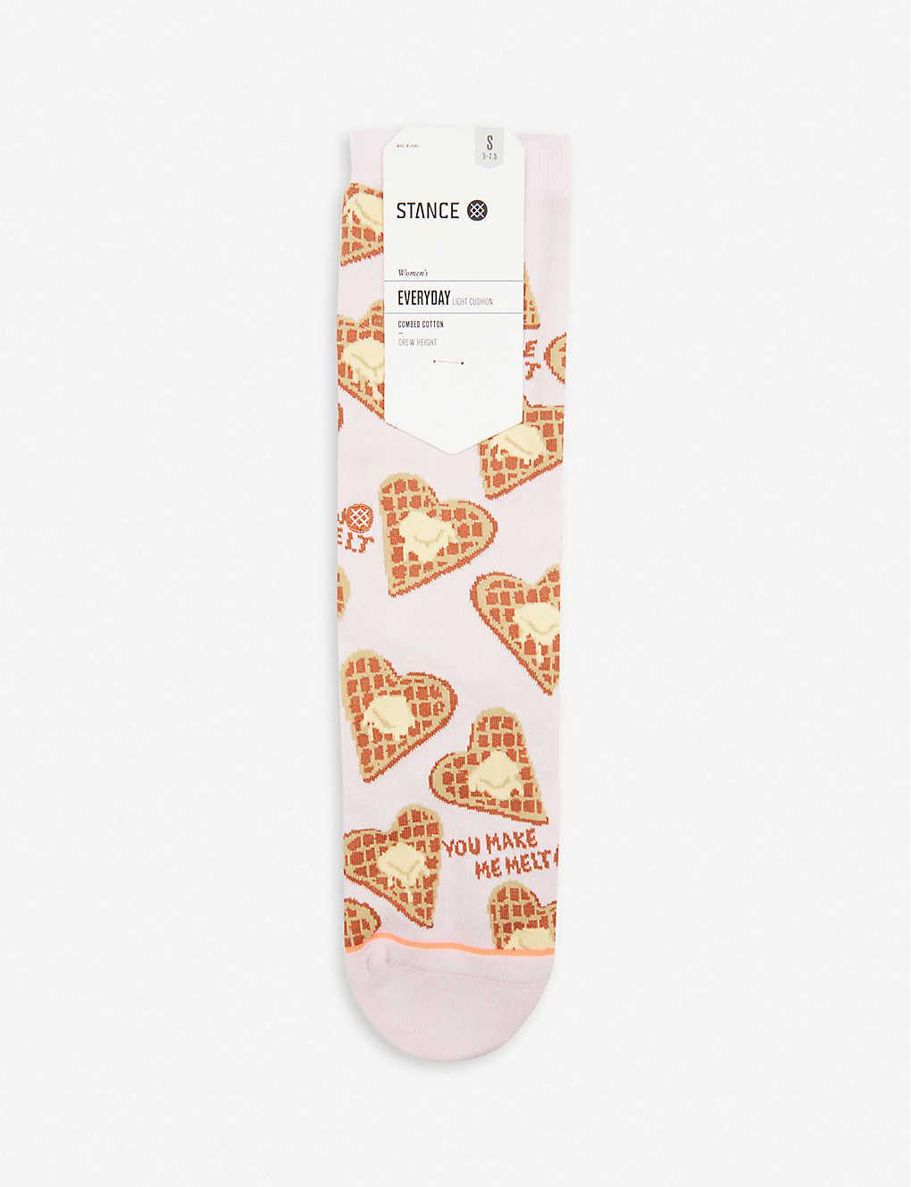 Stance Women/'s You Make Me Melt Crew Socks in Lilac Ice