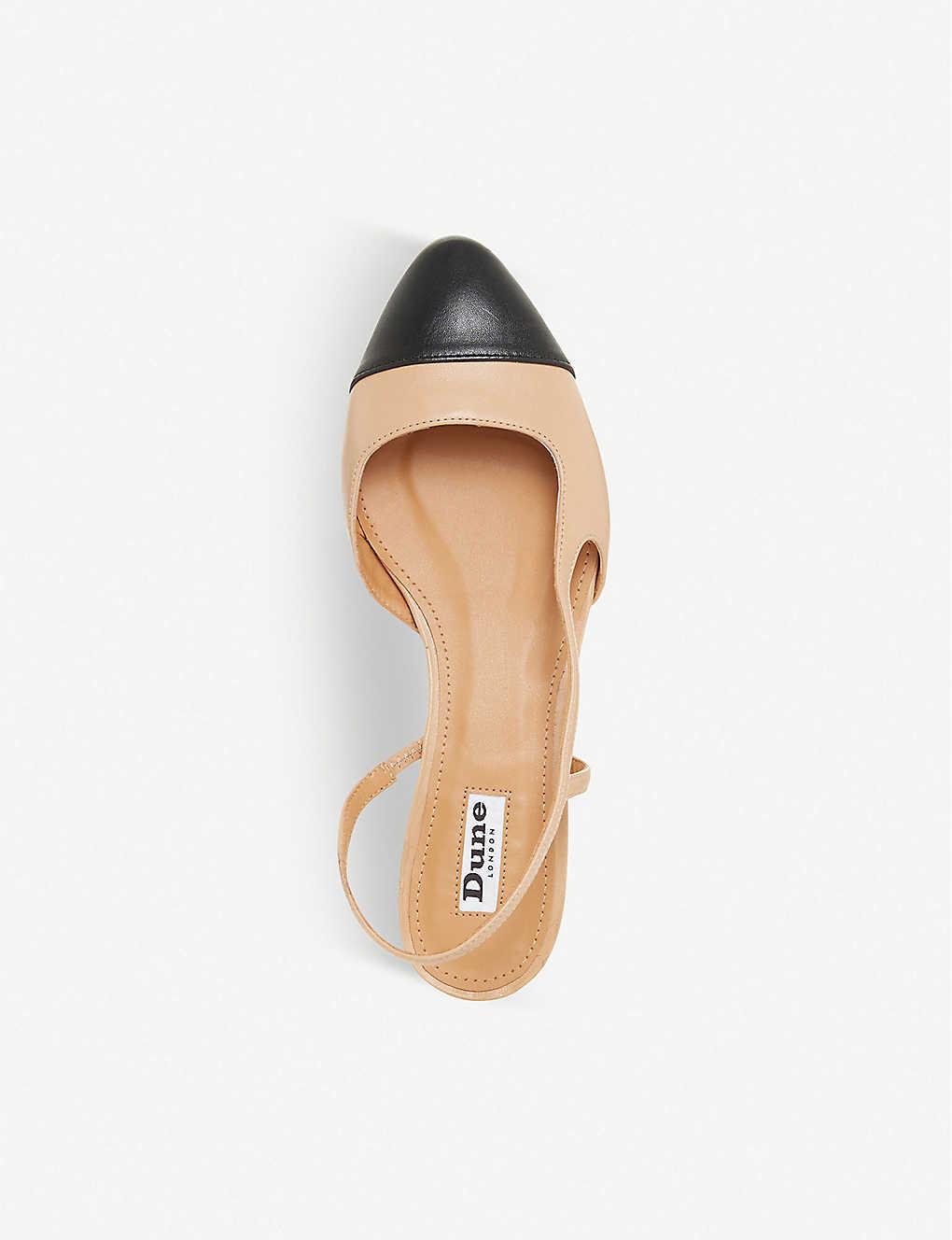 Dune Coralina Slingback Leather Shoes in Natural | Lyst
