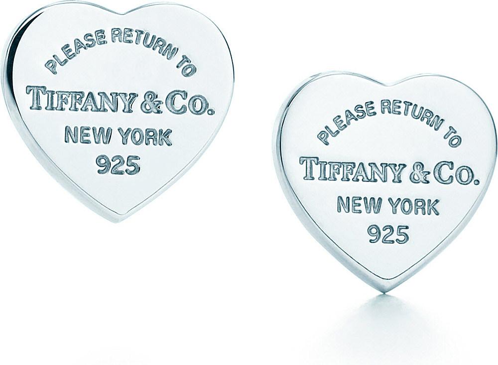 Tiffany Co. Return To Tiffany Mini Heart Tag Earrings In