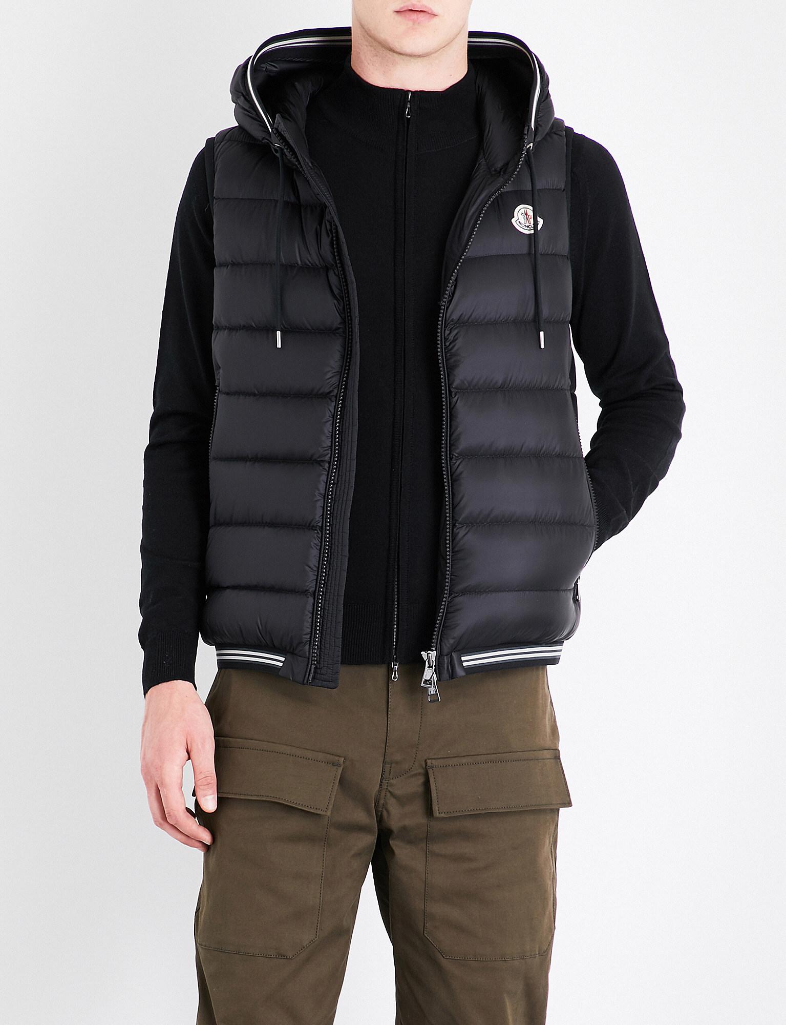 Moncler Amiens Quilted Shell Gilet in Black for Men | Lyst Canada