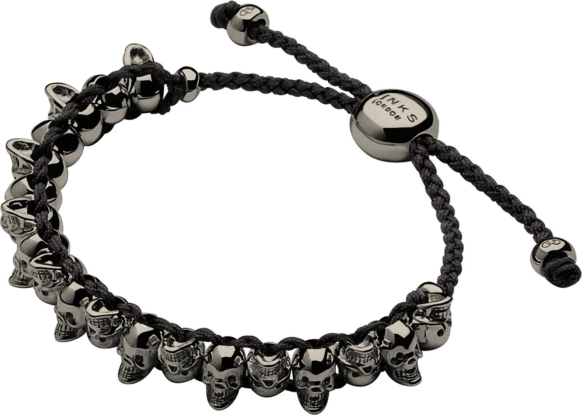 Links of London Skull Sterling Silver Friendship Bracelet in Black | Lyst