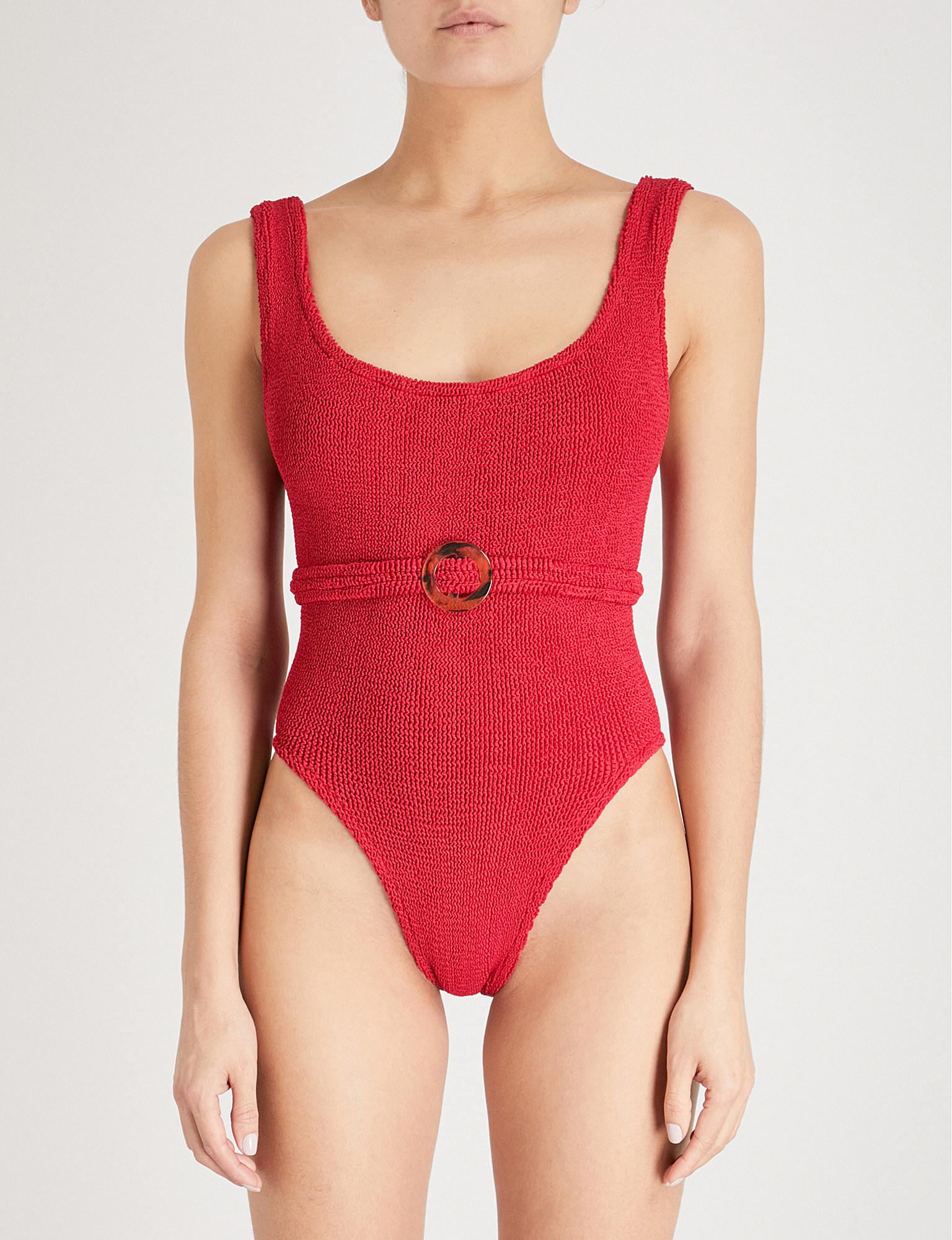 hunza g red swimsuit