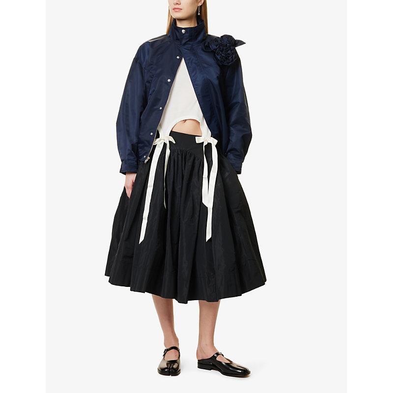 SANDY LIANG★Carlton ジャケットネイビー Sandy Liang Carlton Jacket In Navy - 70% Off | Editorialist