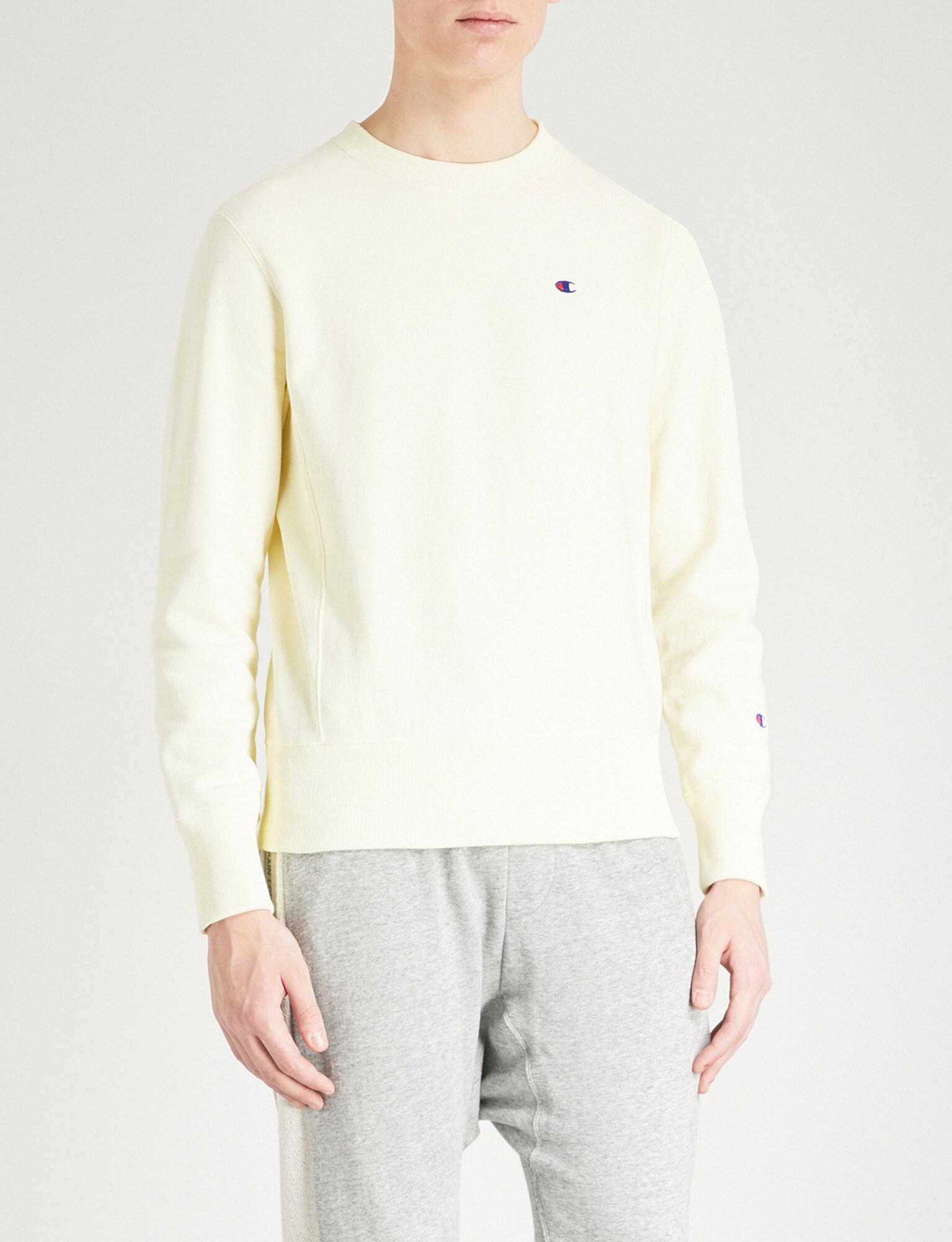 Cotton-jersey Sweatshirt in Pale Yellow 