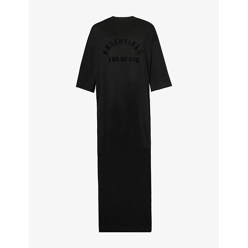 Fear Of God Logo-Print Cotton-Blend Maxi T-Shirt Dress in