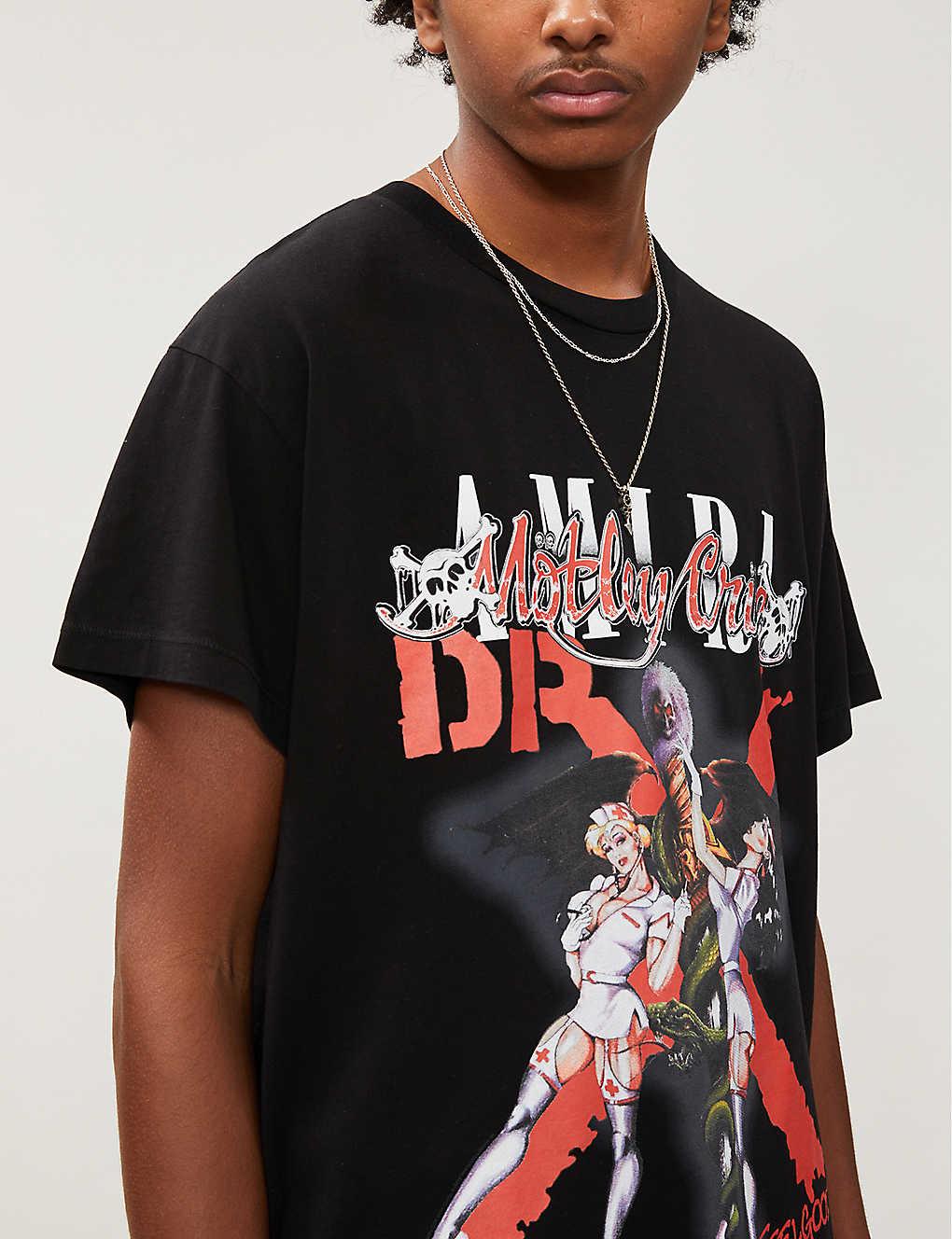 Graphic Print T-shirt in Black for Men 