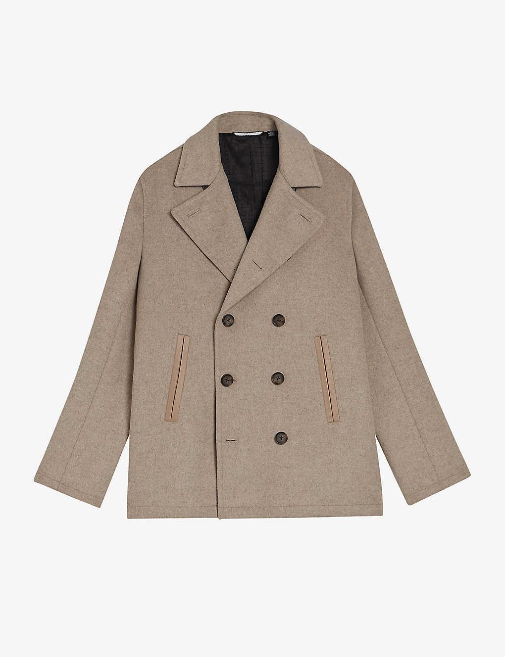 wool blend pea coat