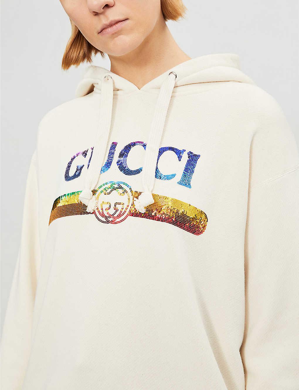 Gucci sequin best sale hoodie