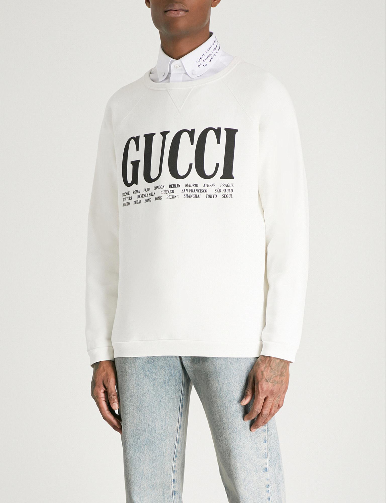 Gucci Cities Cotton-jersey Sweatshirt 