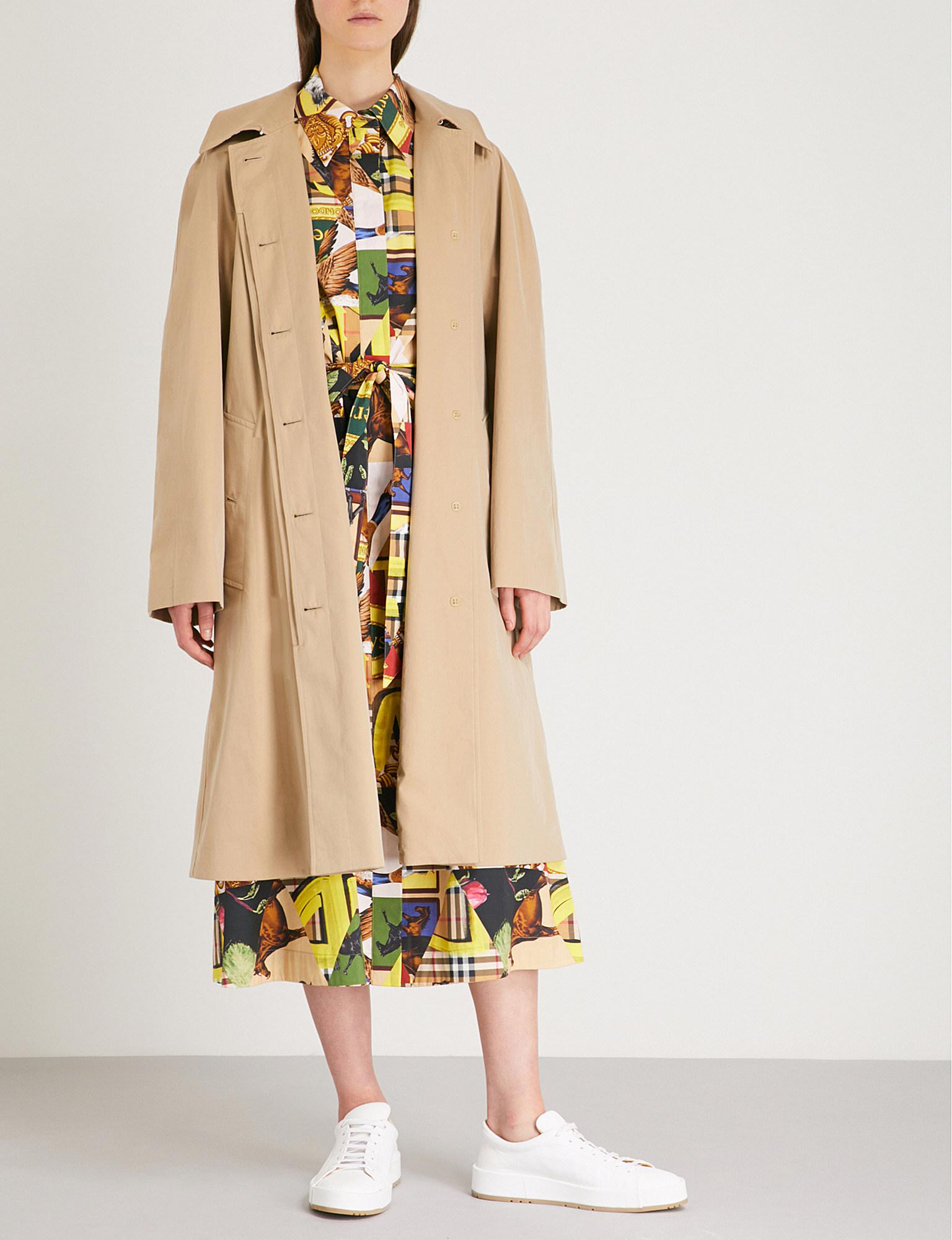 Burberry Richmond Cotton-twill Trench Coat in Honey (Natural) - Lyst