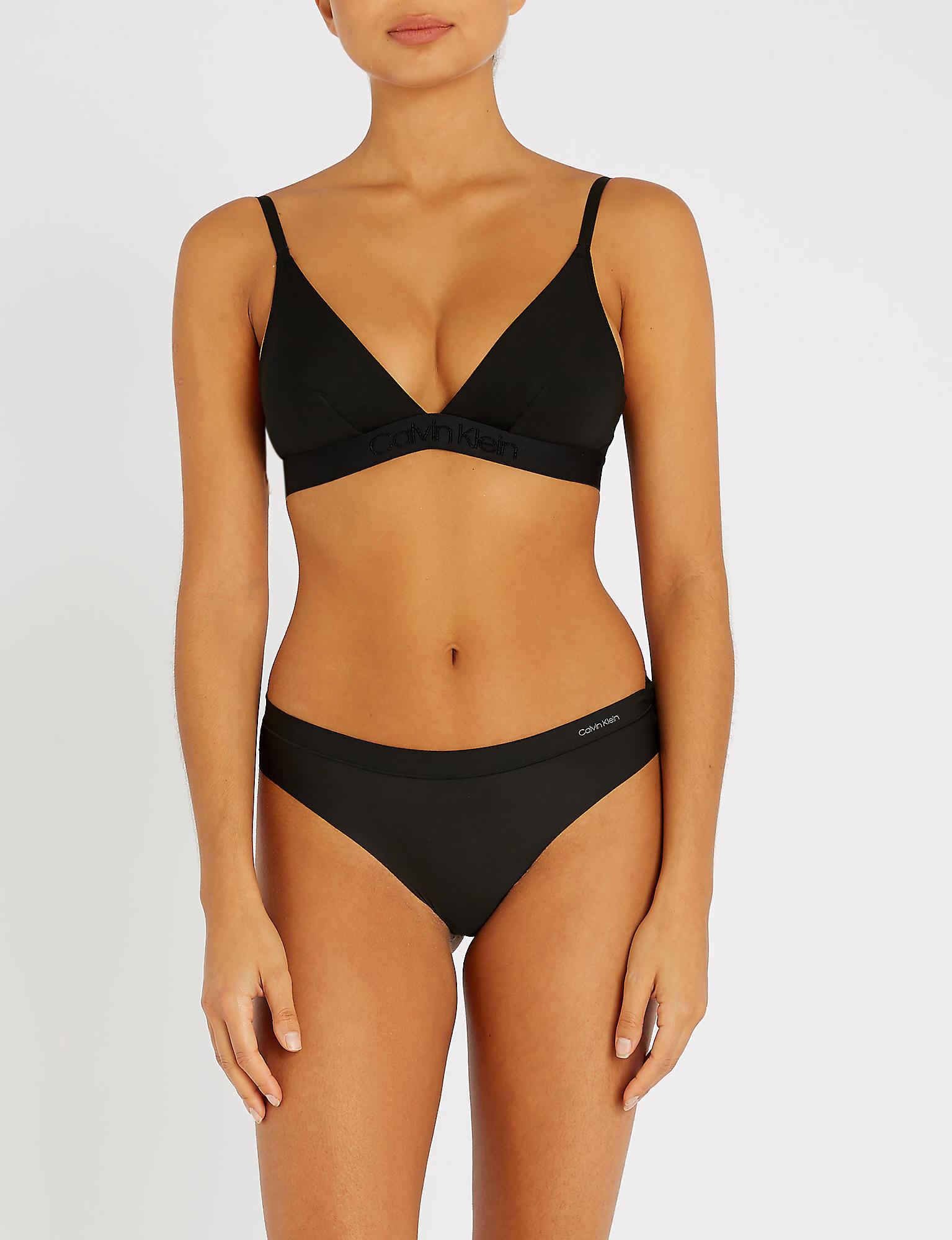 Calvin klein triangle bra tonal logo