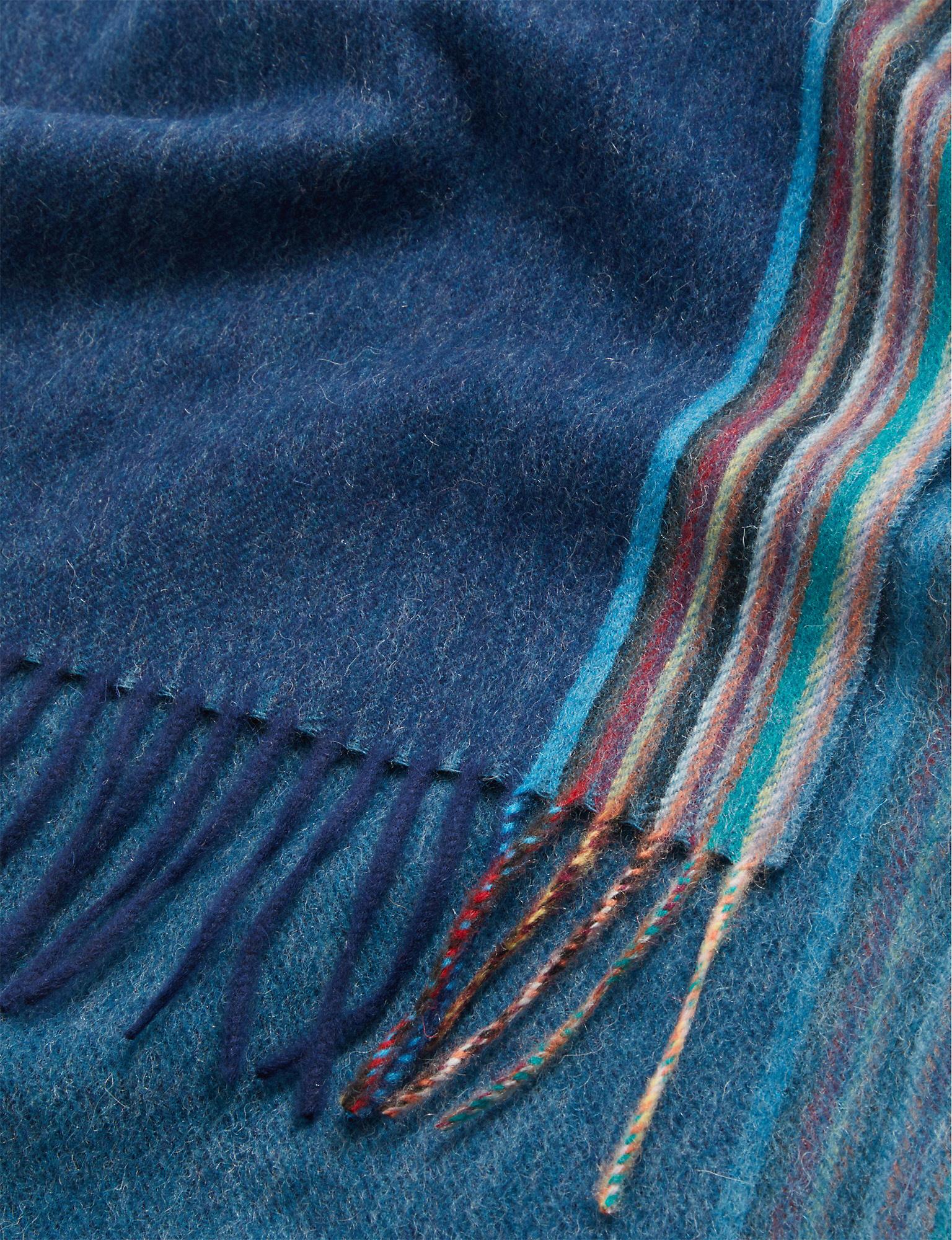 Paul Smith Striped-edge Wool And Cashmere-blend Scarf in Blue for Men | Lyst