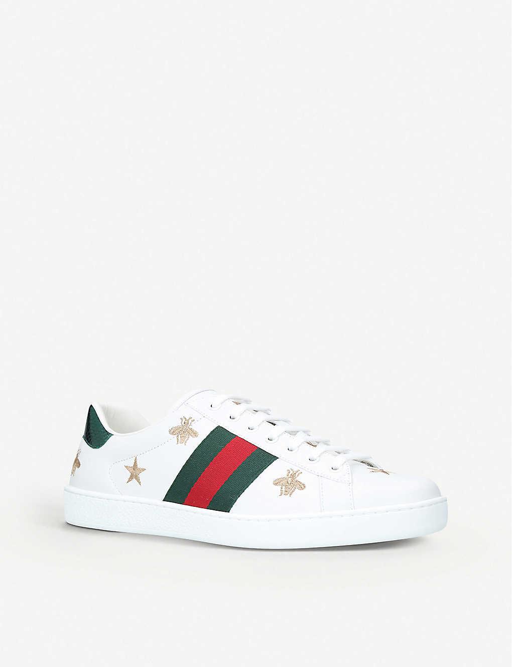 Gucci Ace Embroidered Sneakers in White for Men | Lyst