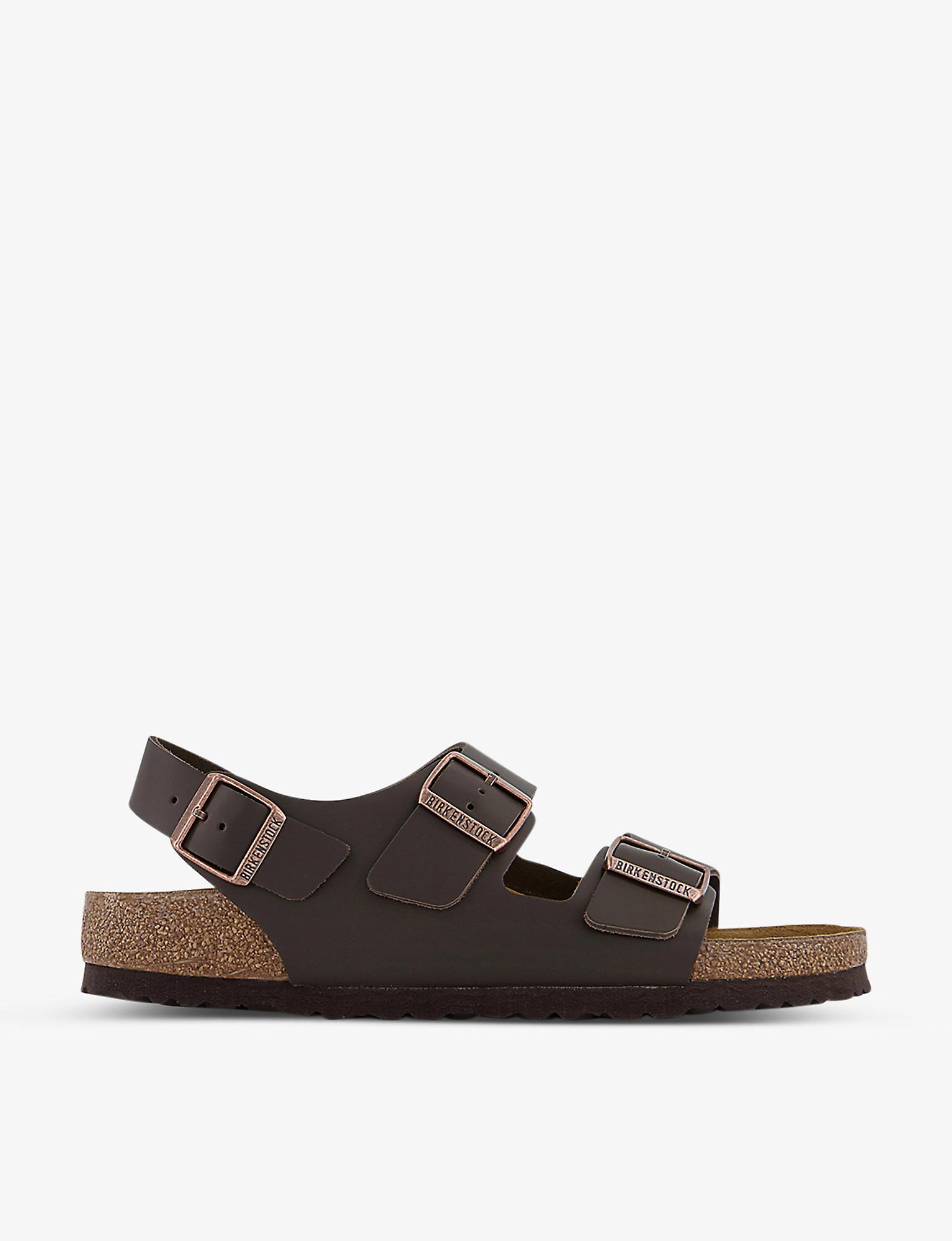 Birkenstock Milano Open-toe Leather Sandals in Brown for Men | Lyst