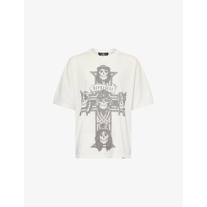 Represent X Guns N' Roses Cross Graphic-Print Cotton-Jersey T