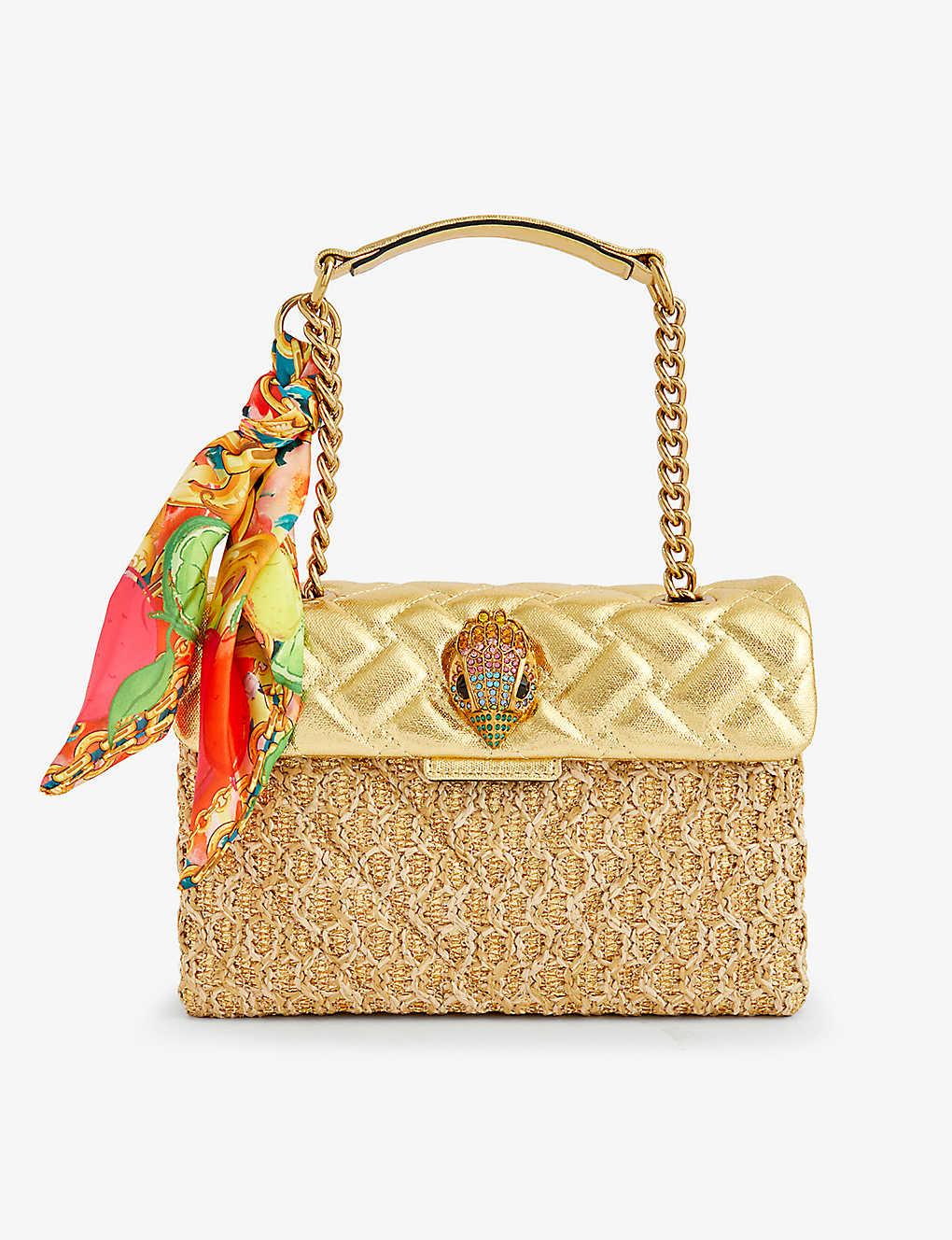 Kurt Geiger Kensington Raffia Crossbody Bag in Metallic Lyst