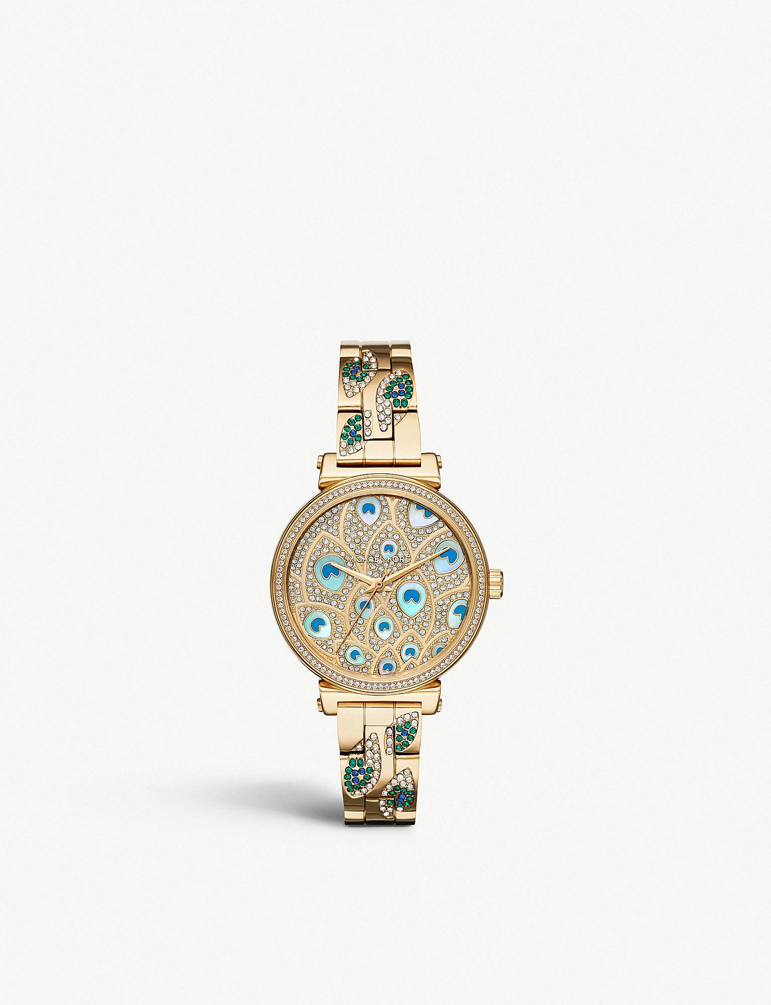 Michael Mk3945 Sofie Gold-toned Stainless Steel And Watch Metallic Lyst