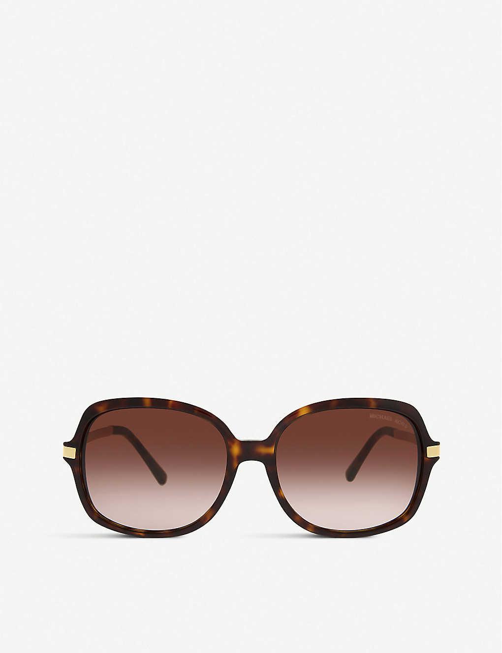 Michael Kors Mk2024 Adrianna Ii Round-frame Sunglasses in Brown (Black ...