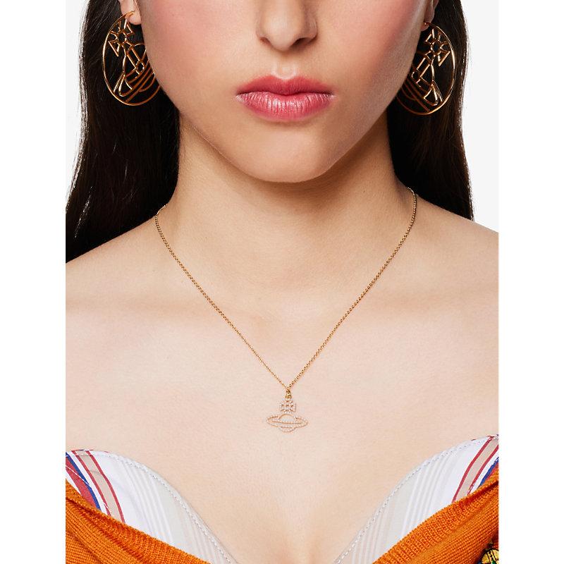 Vivienne Westwood Isla Pearl-embellished Brass Necklace in White