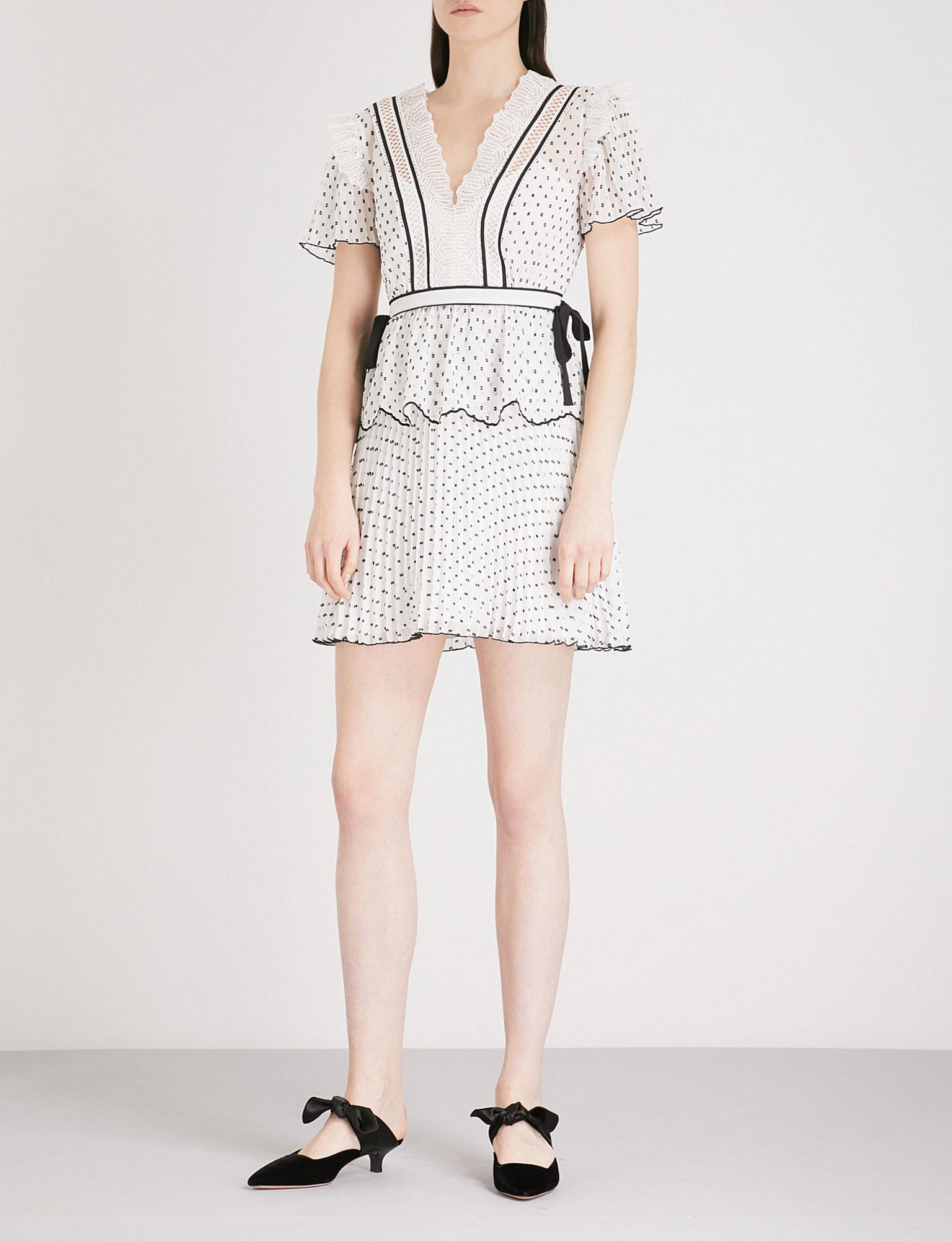 self portrait plumetis dress