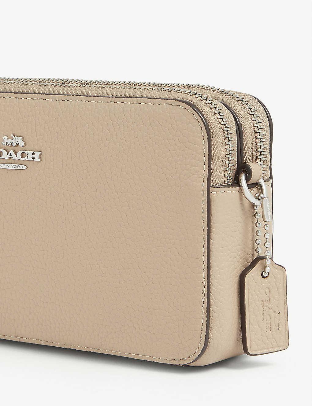 COACH Kira Grained Leather Crossbody Bag in lh/Taupe (Natural) Lyst