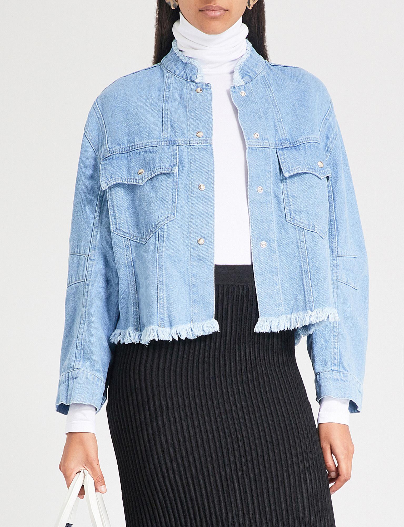 nanushka denim jacket