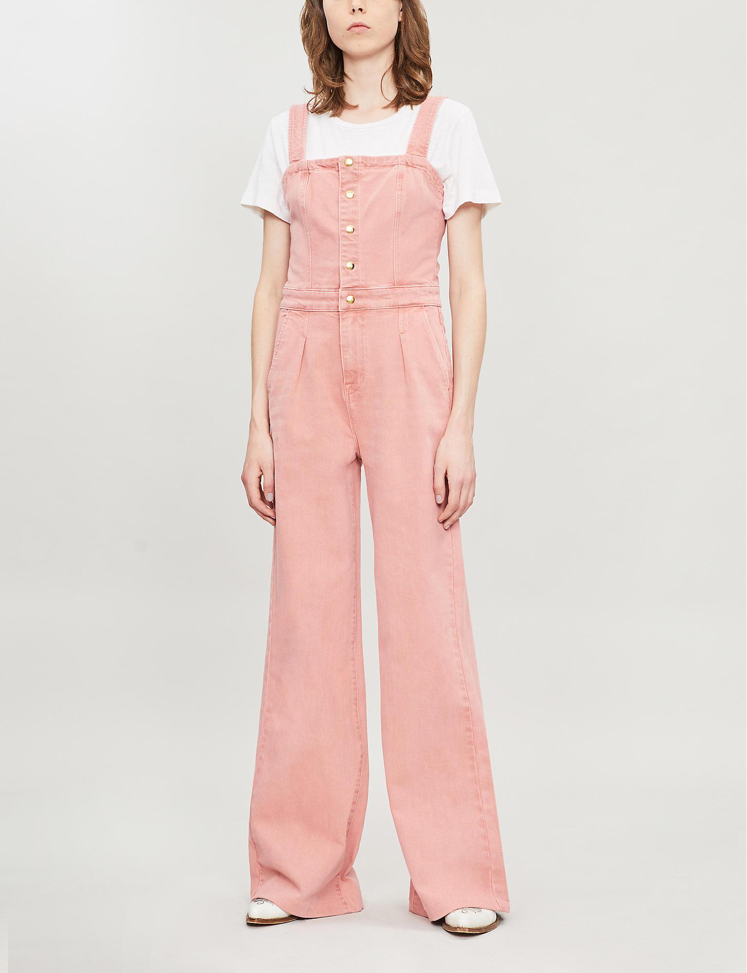 denim pink jumpsuit