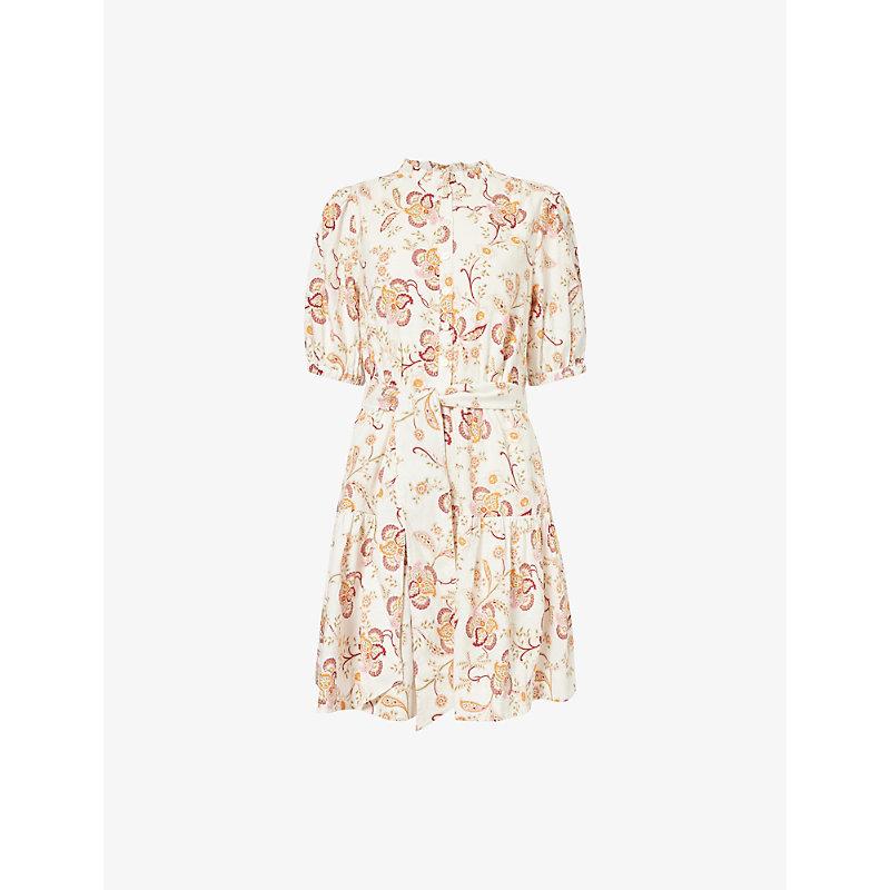 me and em short dresses Me+em Full-bloom Print Swing Short Dress