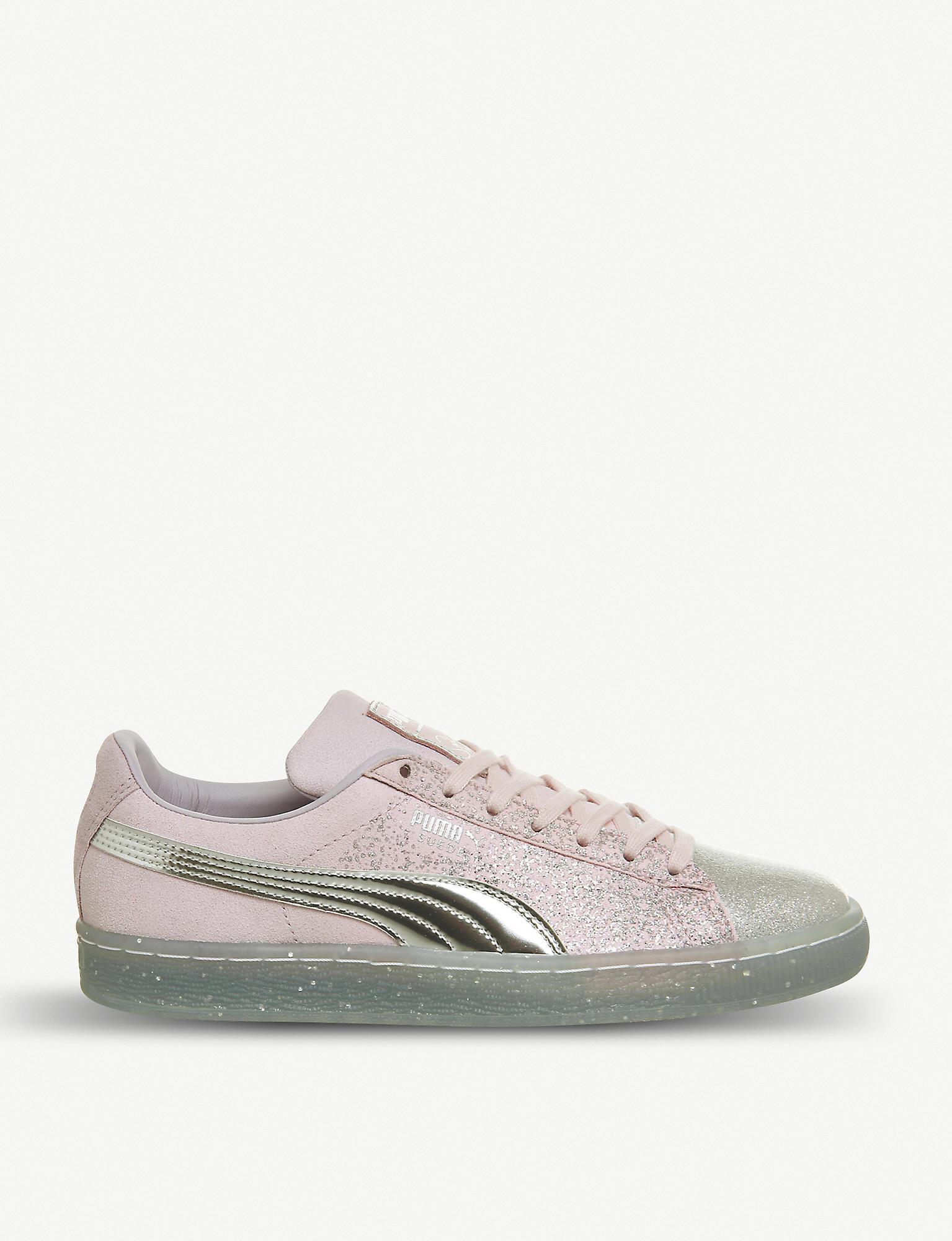 pink glitter puma trainers