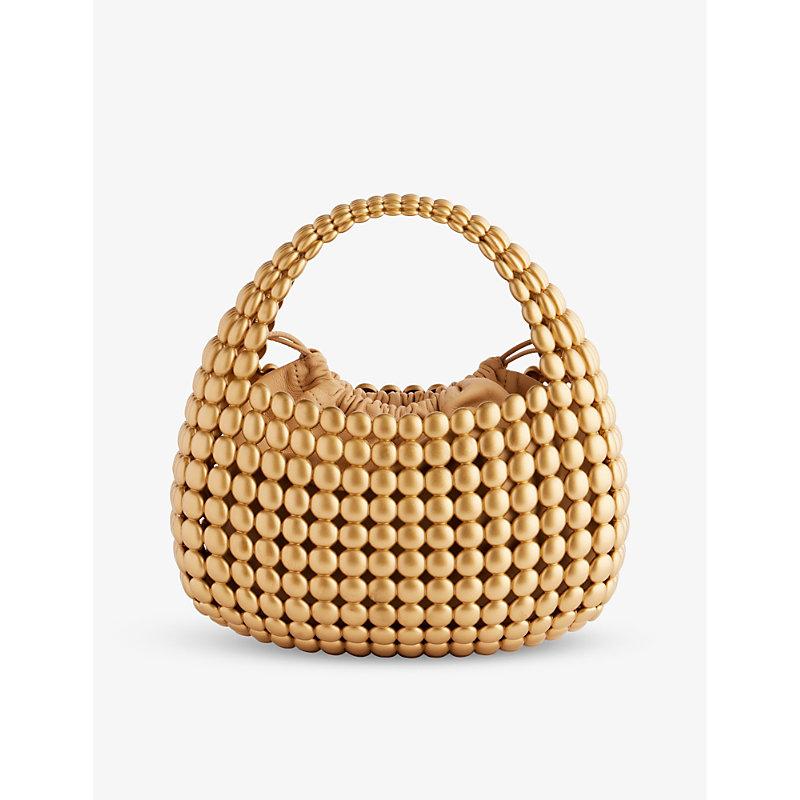 Gold Bubble Basket Handle Bag