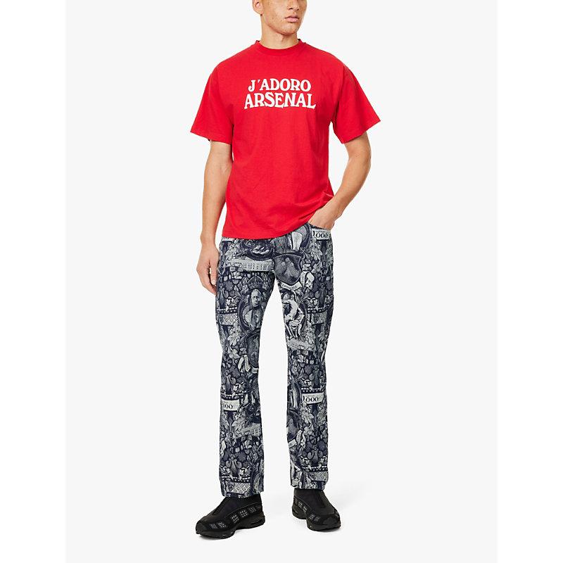 Aries X Arsenal J'Adoro Crew-Neck Relaxed-Fit Cotton-Jersey T