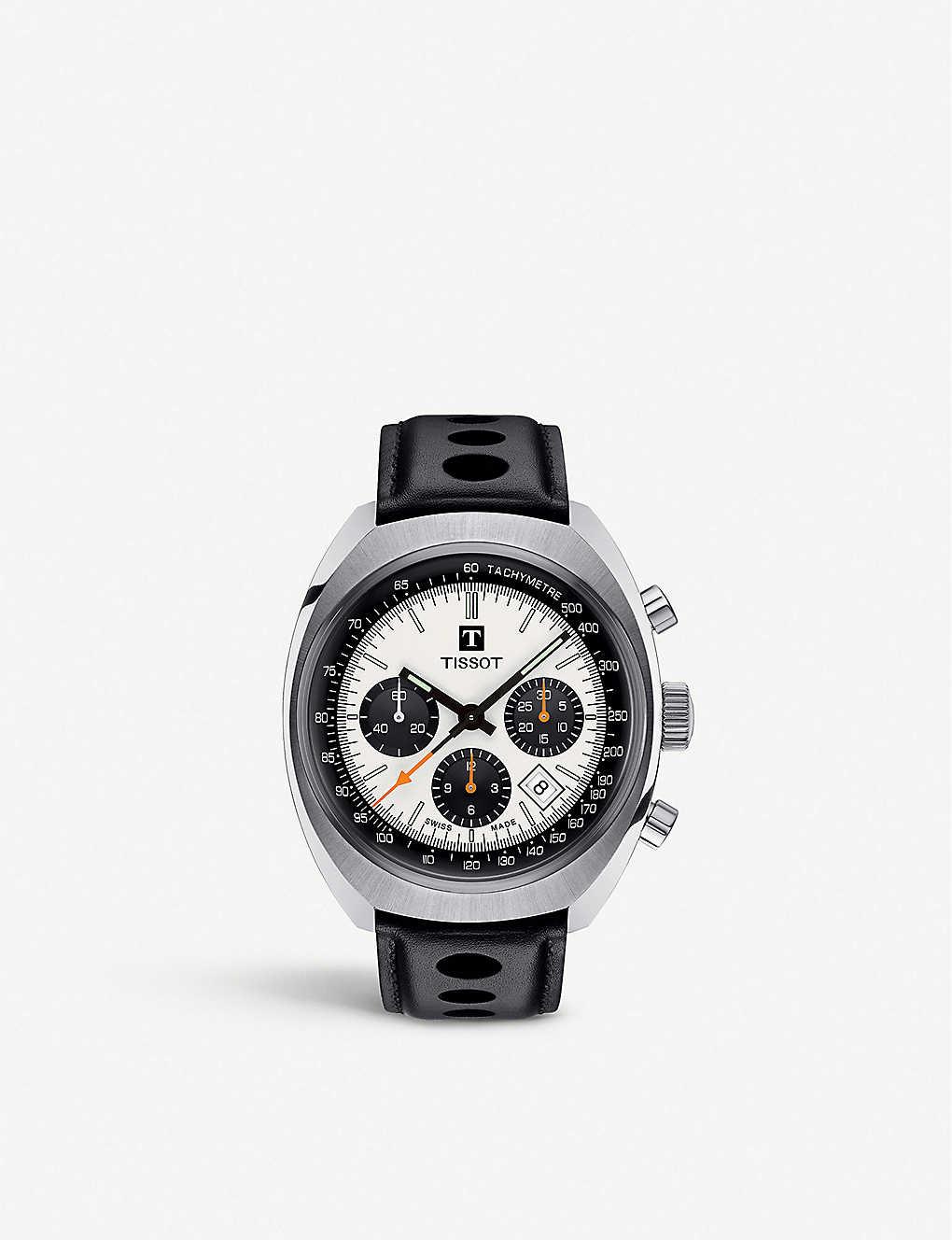 Tissot T124.427.16.031.00 Heritage 1973 Stainless Steel And Leather Watch  in Metallic for Men - Lyst