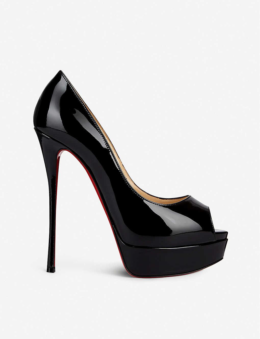 Christian Louboutin Fetish Peep 150 Patent in Black