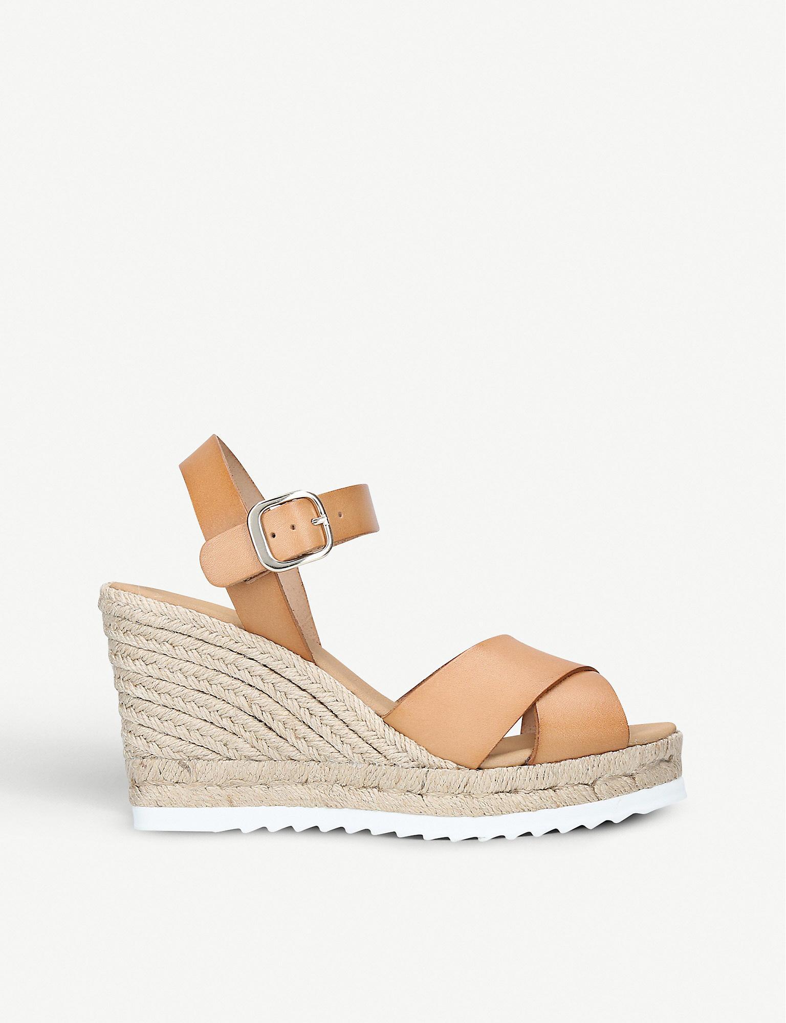 cross strap espadrille wedges