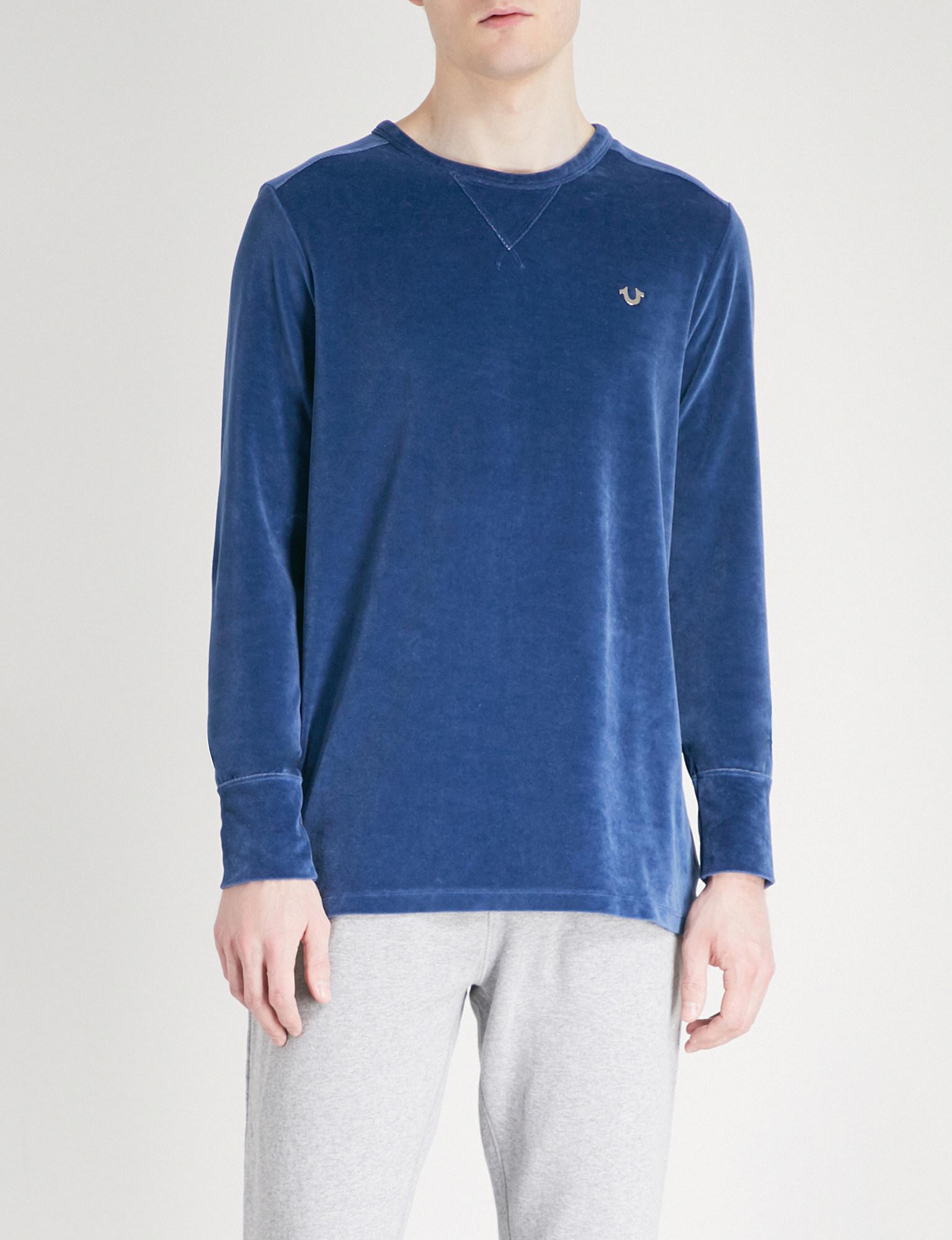 blue velvet sweatshirt