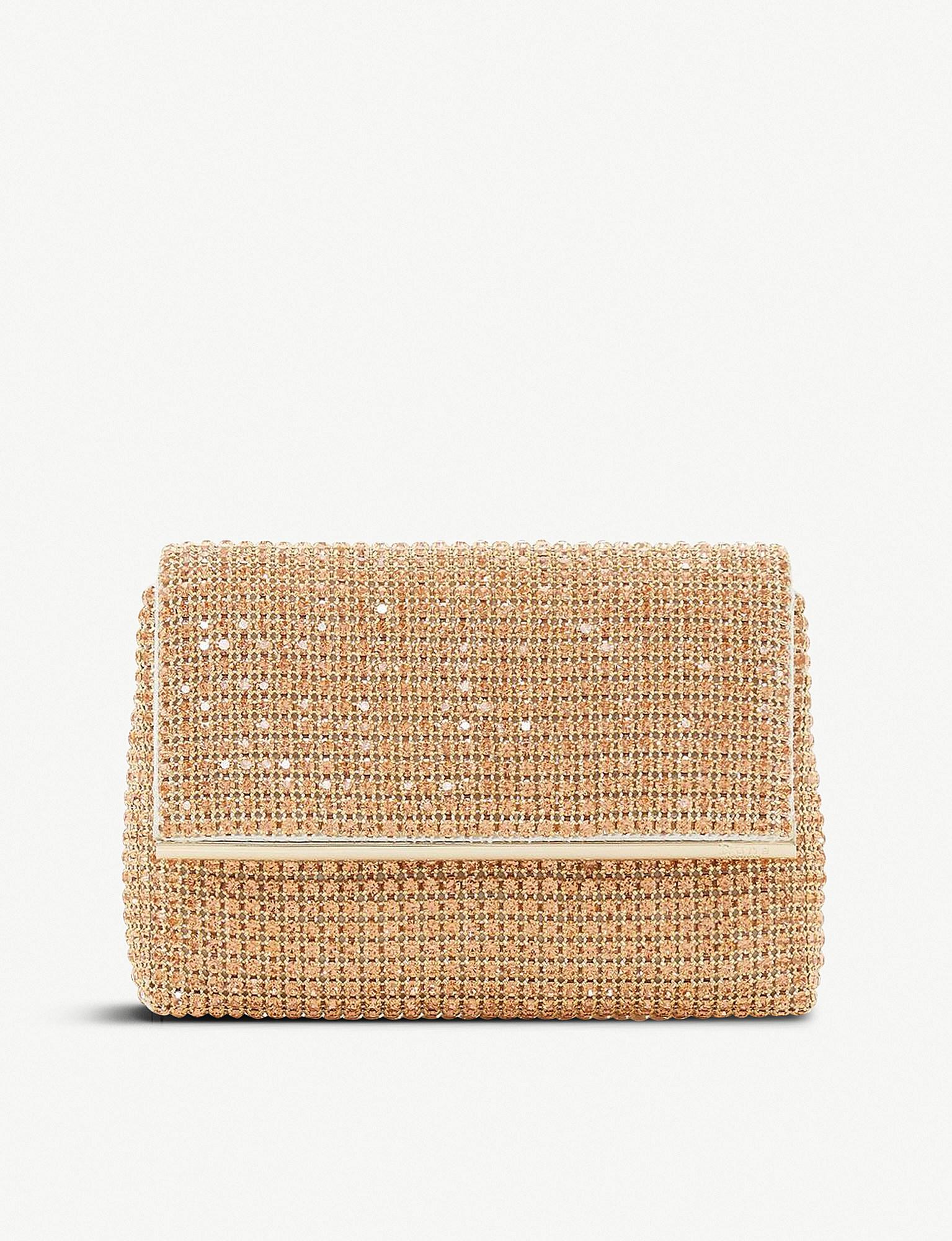 gold embellished clutch bag