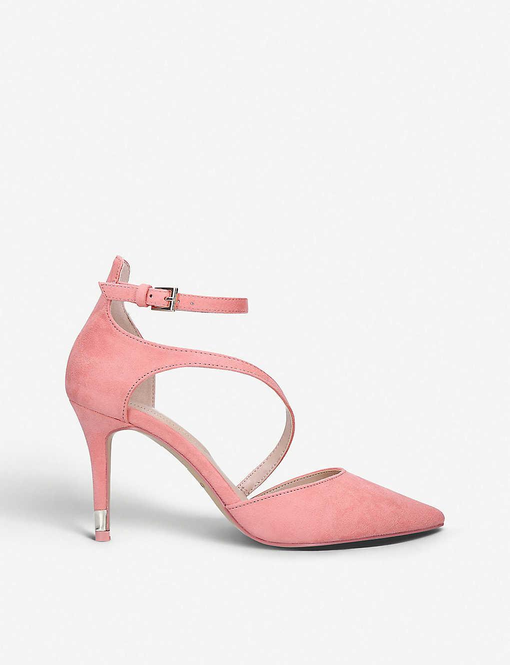 peach stiletto heels