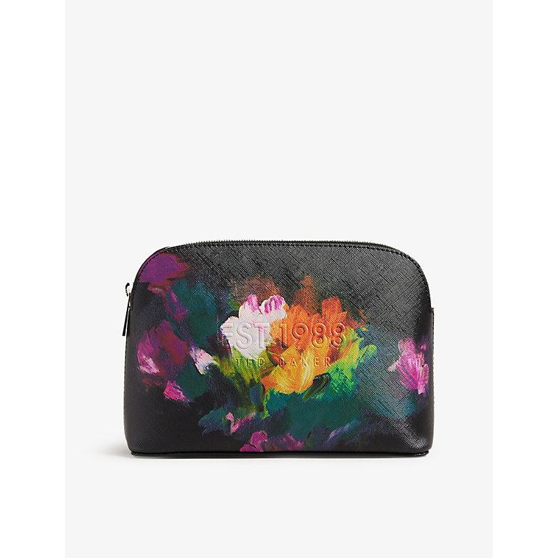 Ted Baker Perycon Brush stroke Logo debossed Faux leather Make up Bag 1 Size in Black Lyst