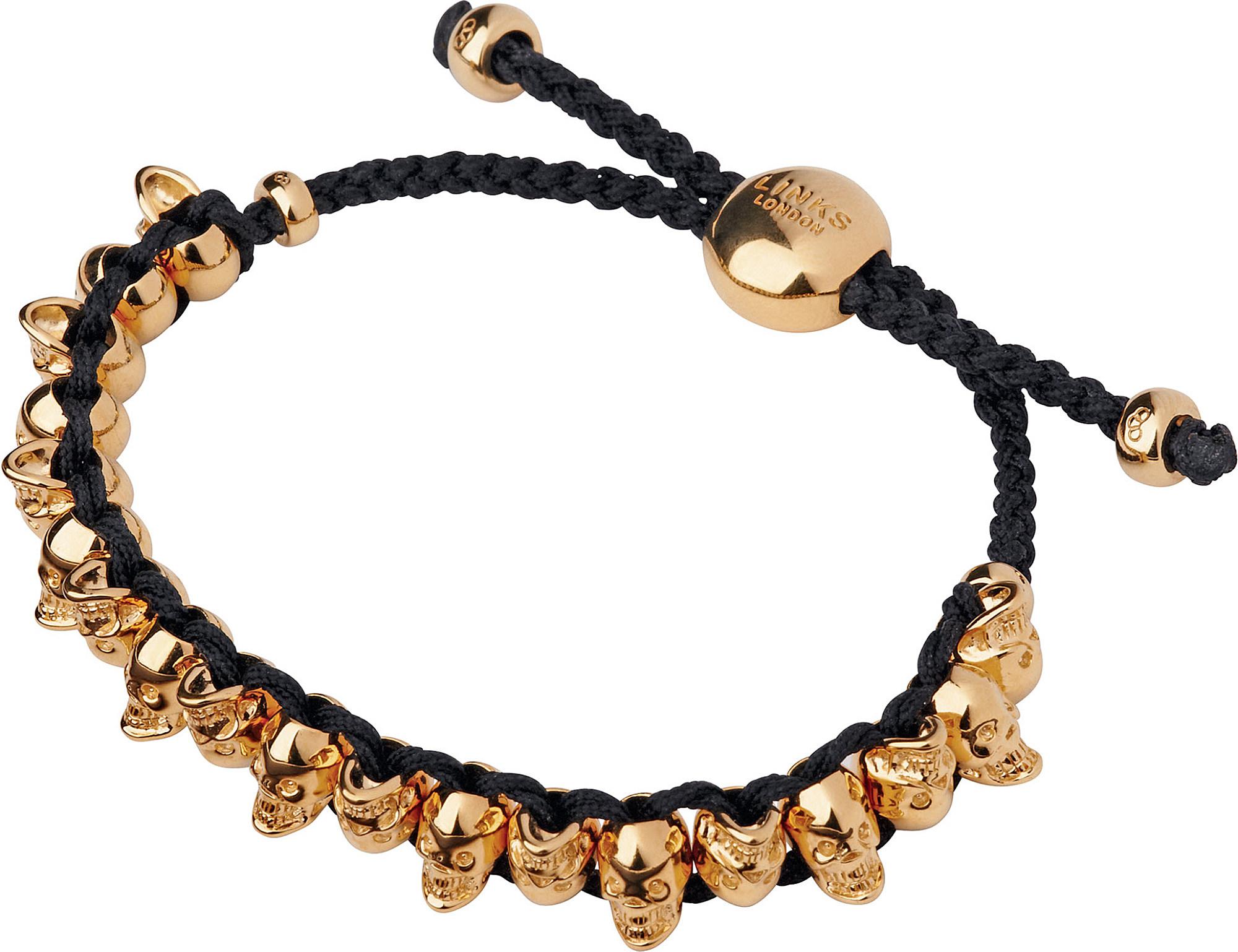 Links of London Rose Gold Skull Friendship Bracelet - Lyst