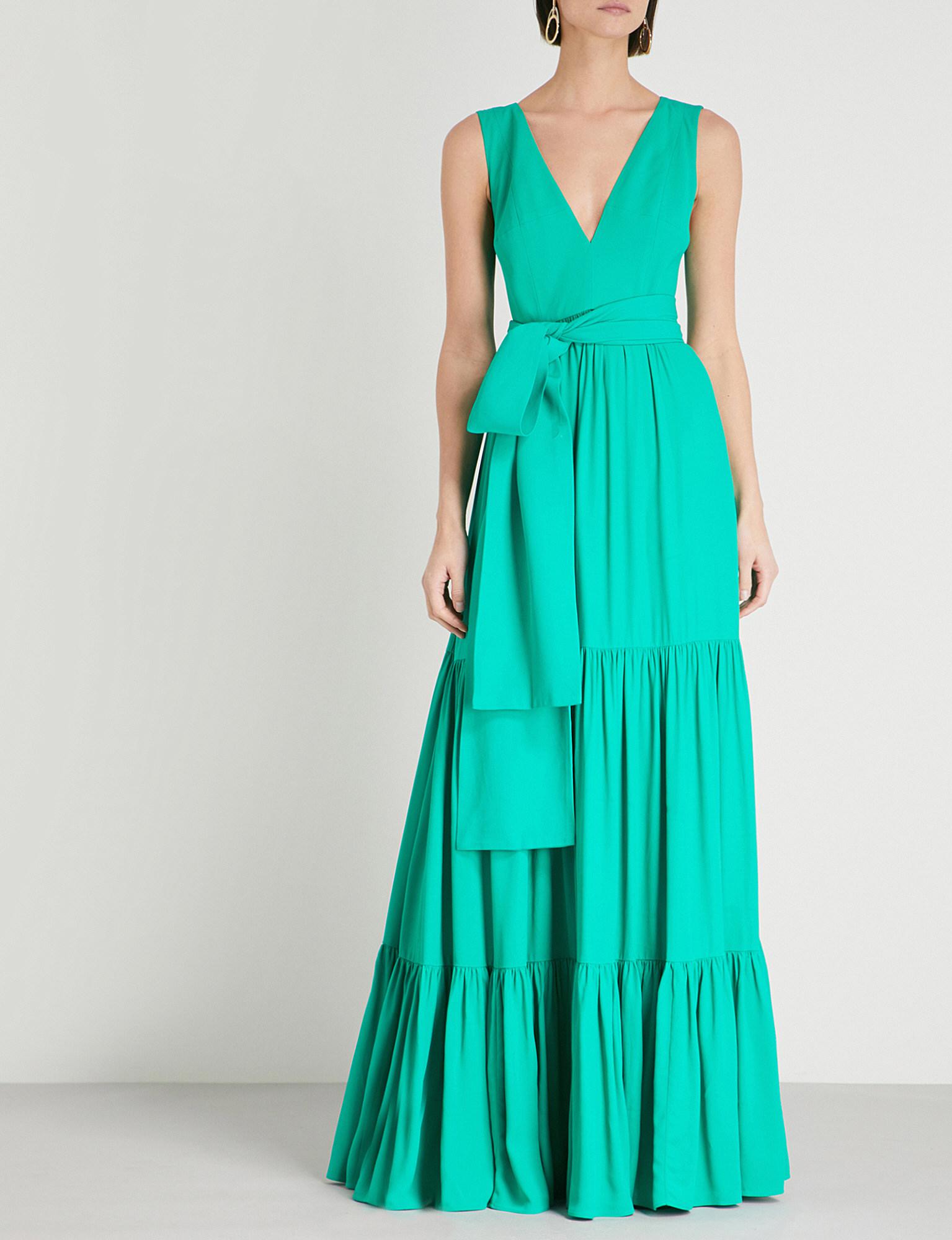 alexis green maxi dress