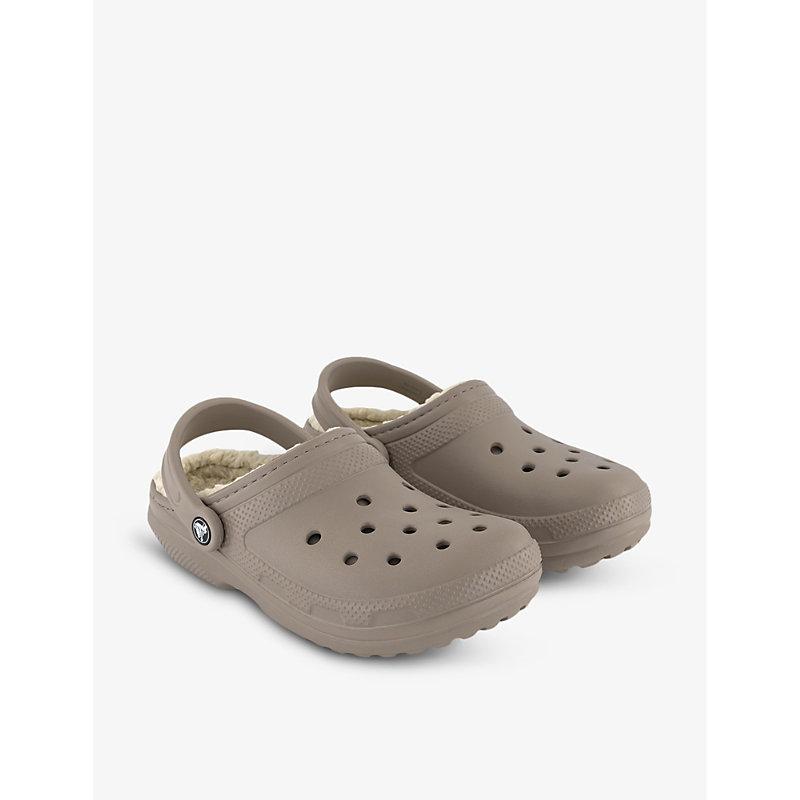 Lined shop rubber clogs